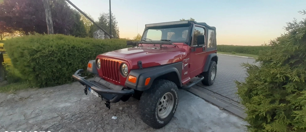 Jeep Wrangler cena 52000 przebieg: 220000, rok produkcji 1998 z Gniezno małe 211